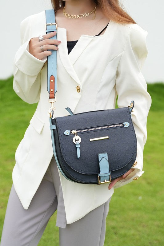 COLOR BLOCK SHOULDER BAG
