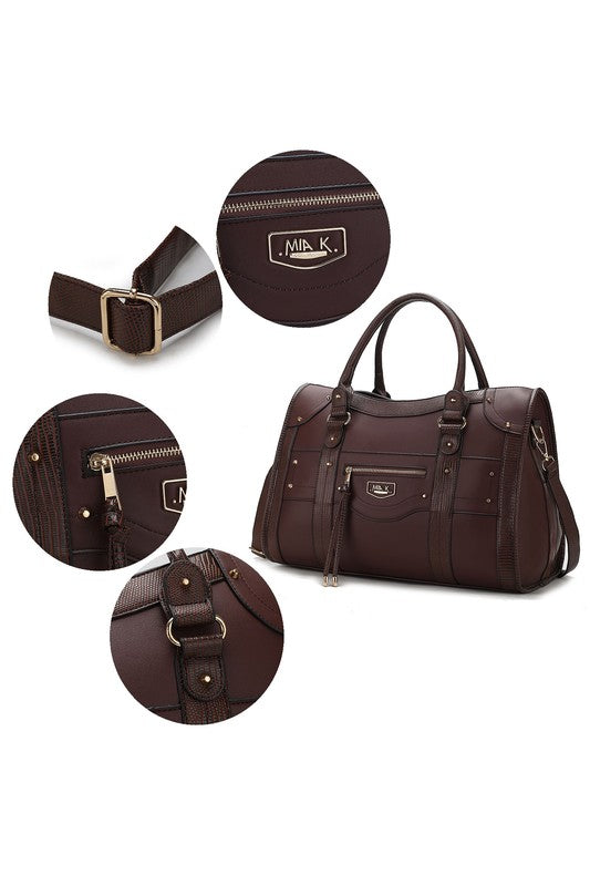 PATRICIA VEGAN LEATHER DUFFLE BAG