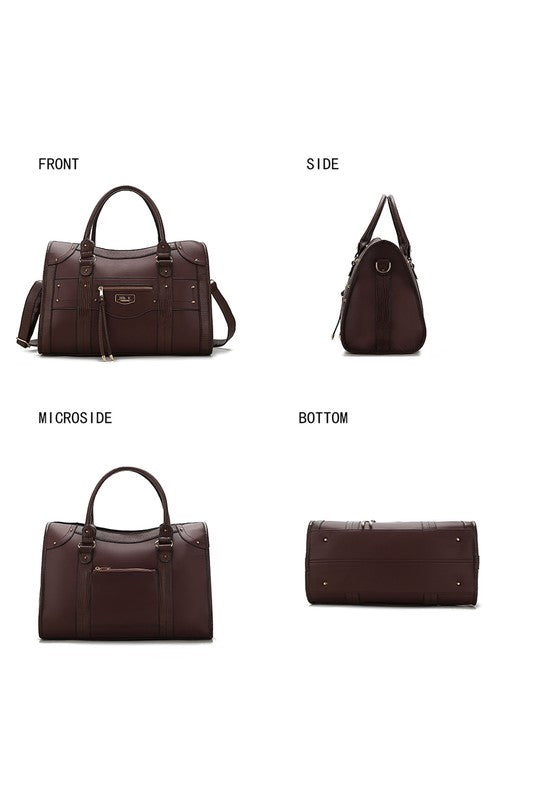 PATRICIA VEGAN LEATHER DUFFLE BAG