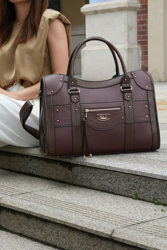 PATRICIA VEGAN LEATHER DUFFLE BAG