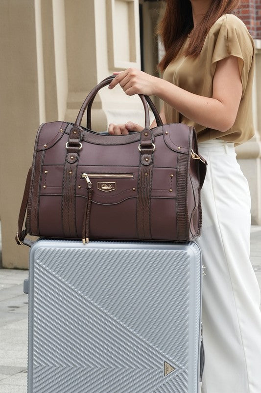 PATRICIA VEGAN LEATHER DUFFLE BAG