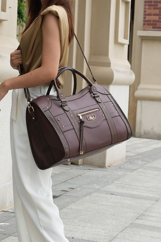 PATRICIA VEGAN LEATHER DUFFLE BAG