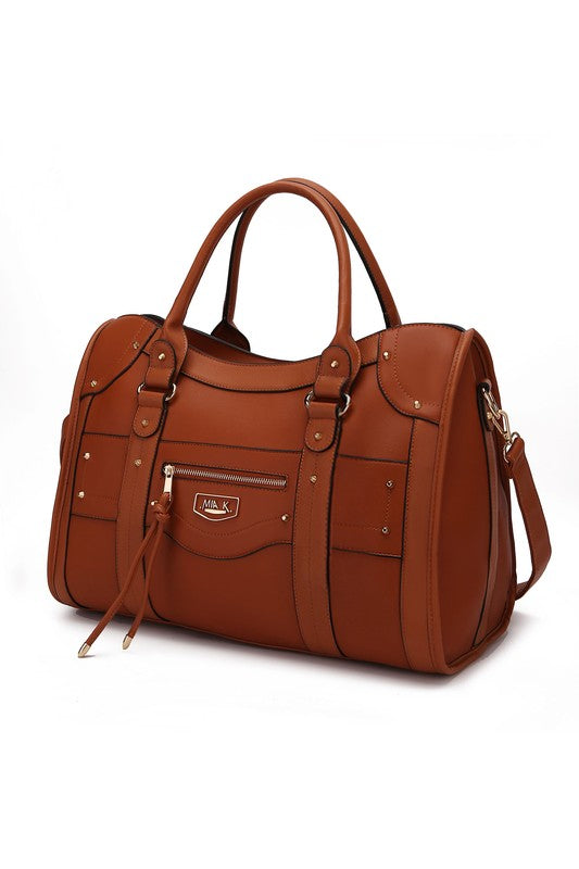PATRICIA VEGAN LEATHER DUFFLE BAG