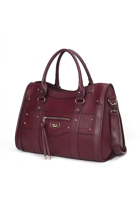 PATRICIA VEGAN LEATHER DUFFLE BAG