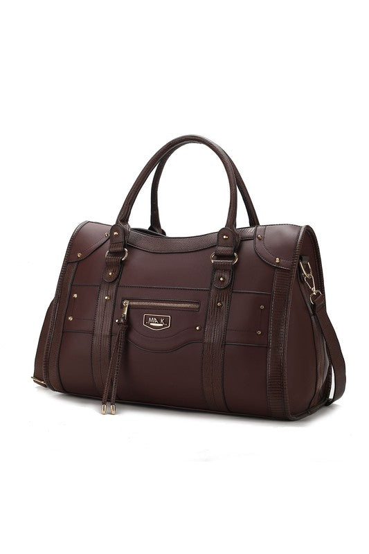 PATRICIA VEGAN LEATHER DUFFLE BAG