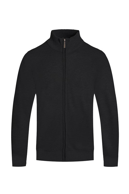 Step out in style with our luxurious Weiv Mens Solid Full Zip Sweater, crafted with precision and elegance. This sweater features a sleek knit design, standard pockets, and a classic collar and cuffs, all in a regular fit for maximum comfort and sophistication.