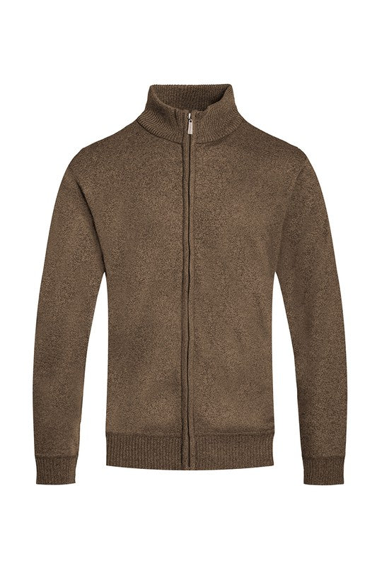 Step out in style with our luxurious Weiv Mens Solid Full Zip Sweater, crafted with precision and elegance. This sweater features a sleek knit design, standard pockets, and a classic collar and cuffs, all in a regular fit for maximum comfort and sophistication.