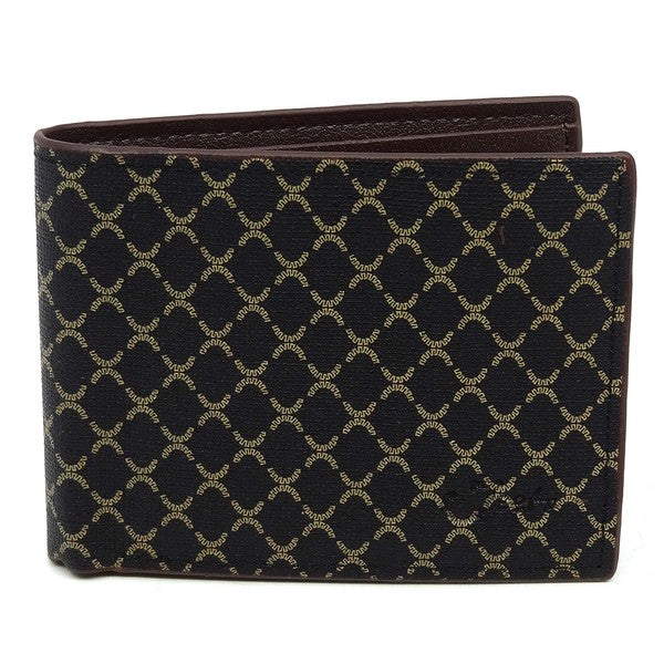 Jeetz Monogram Bi-fold Men’s Wallet  Faux leather (PU leather)  Bi-fold  Compact & spacious  Card pockets  L 4.5 * H 3.5 * W 0.5  Image color may vary due to lighting.