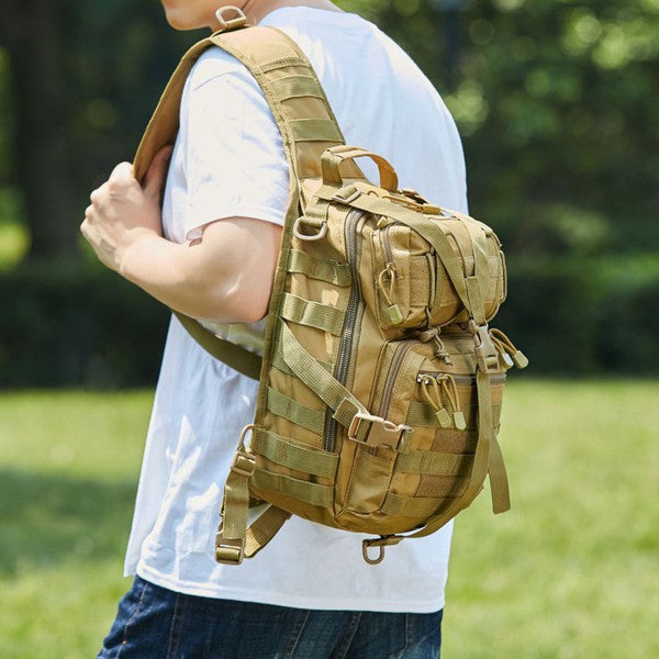 Unleash your inner adventurer with our versatile and long-lasting tactical range bag. Designed with a convenient sling shoulder strap, it effortlessly carries all your essentials and more. Crafted from durable fabric for unrivaled performance, while the mesh backing provides breathability in any climate.