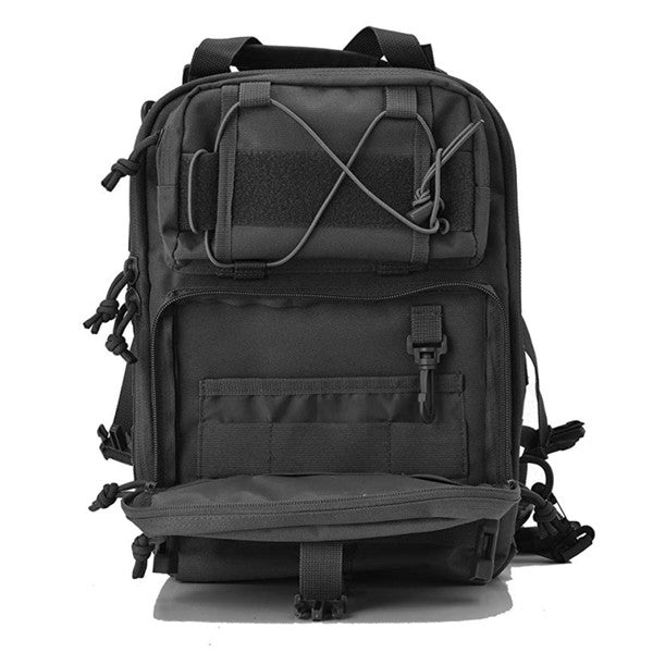 Unleash your inner adventurer with our versatile and long-lasting tactical range bag. Designed with a convenient sling shoulder strap, it effortlessly carries all your essentials and more. Crafted from durable fabric for unrivaled performance, while the mesh backing provides breathability in any climate.