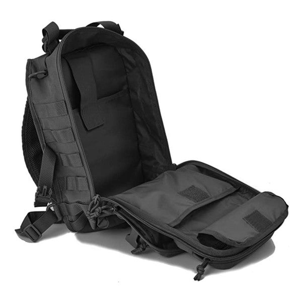 Unleash your inner adventurer with our versatile and long-lasting tactical range bag. Designed with a convenient sling shoulder strap, it effortlessly carries all your essentials and more. Crafted from durable fabric for unrivaled performance, while the mesh backing provides breathability in any climate.