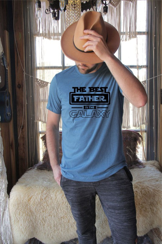 BEST FATHER in the GALAXY GRAPHIC MEN'S TEE (PLUS)