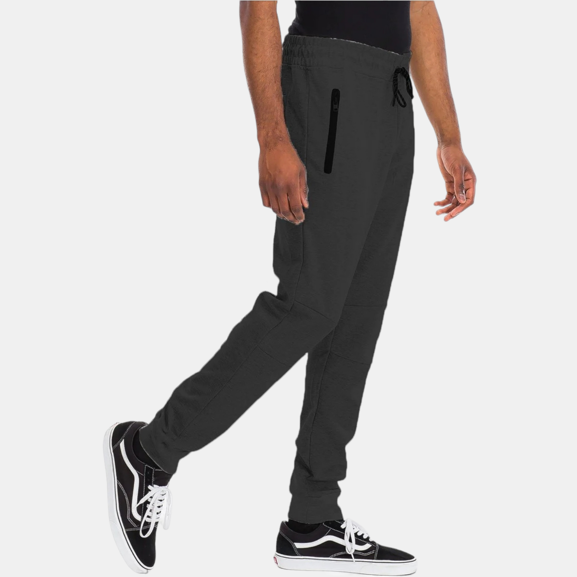 Indulge in comfort with TONY JOGGERS for men. Perfect fit, adjustable drawstring, zippered pocket, and elastic ankle cuff. Designed with a luxurious blend of cotton, polyester, and spandex for comfort and durability.