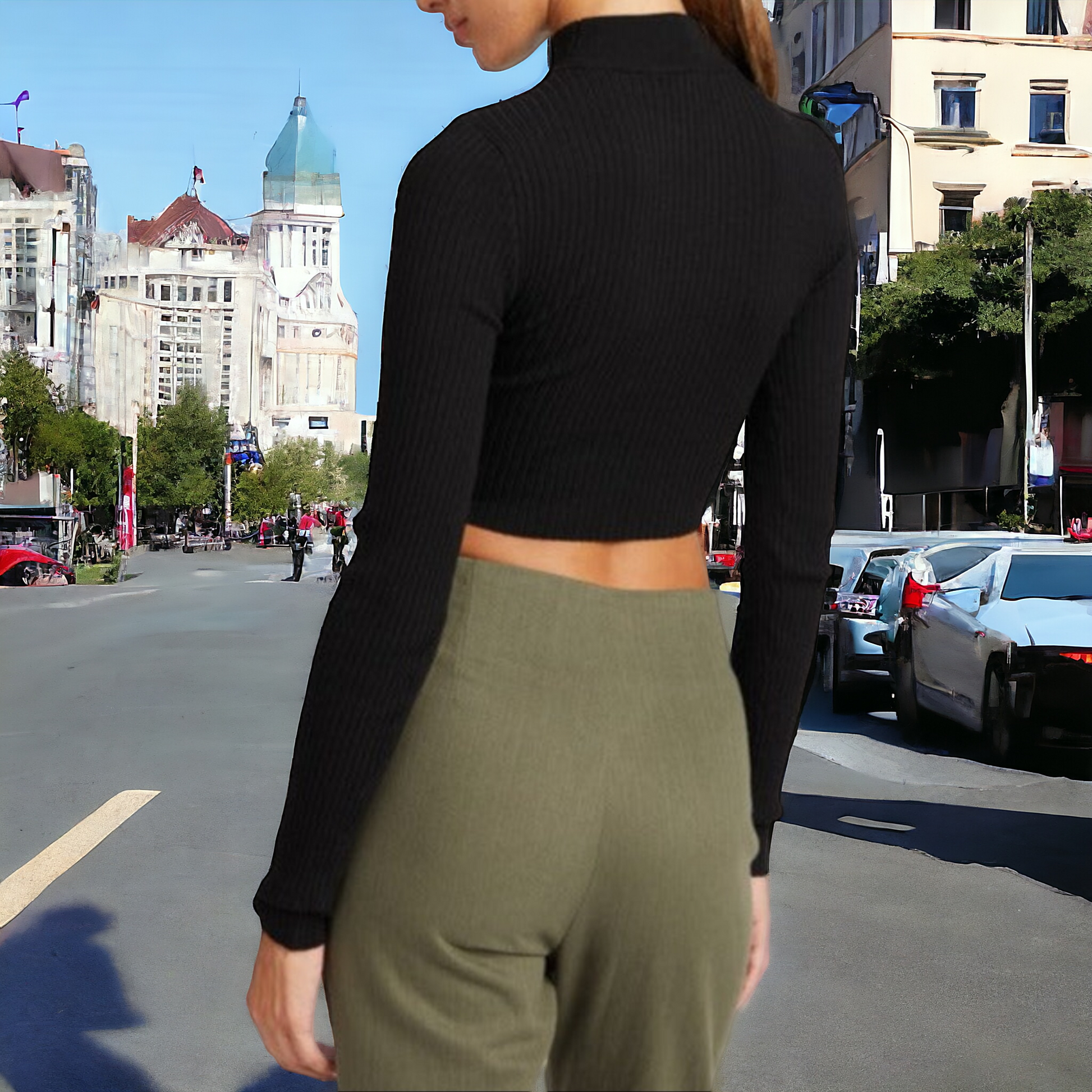 The ALANA CROP TOP is crafted from a blend of 70% viscose and 30% nylon, providing a soft and durable fabric for everyday wear. Its versatile cropped design allows for effortless styling and the perfect fit, making it a must-have addition to any wardrobe. Stay comfortable and chic with the Alana Crop Top.