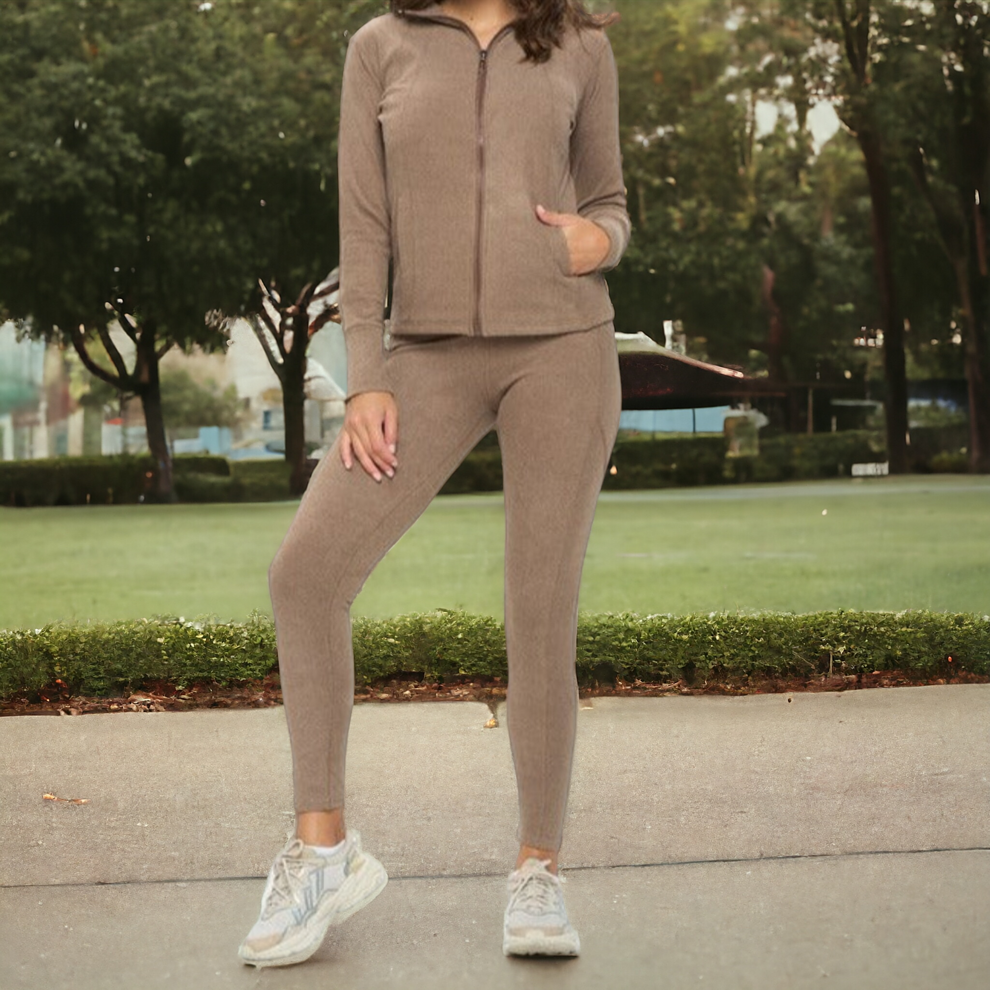 Discover the ultimate comfort and style with our Casey Loungewear long sleeve top! Featuring a convenient zip closure and a luxurious blend of 78% nylon and 22% spandex, this top will keep you feeling confident and cozy all day long.