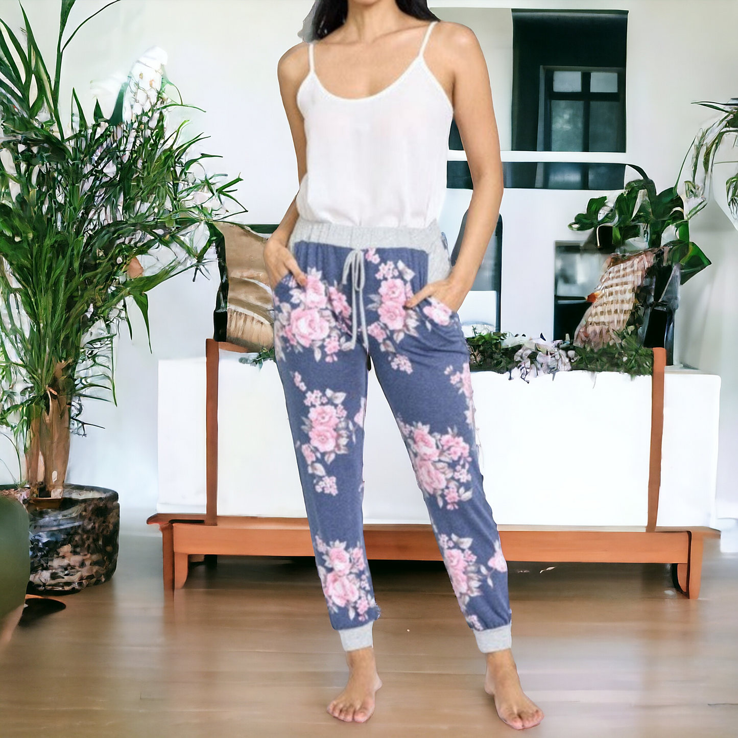 Elevate your style with our Floral Drawstring Jogger! Featuring a beautiful floral pattern, comfortable fit, and drawstring waist, you'll feel effortlessly chic all day. A must-have for any fashion-forward individual!