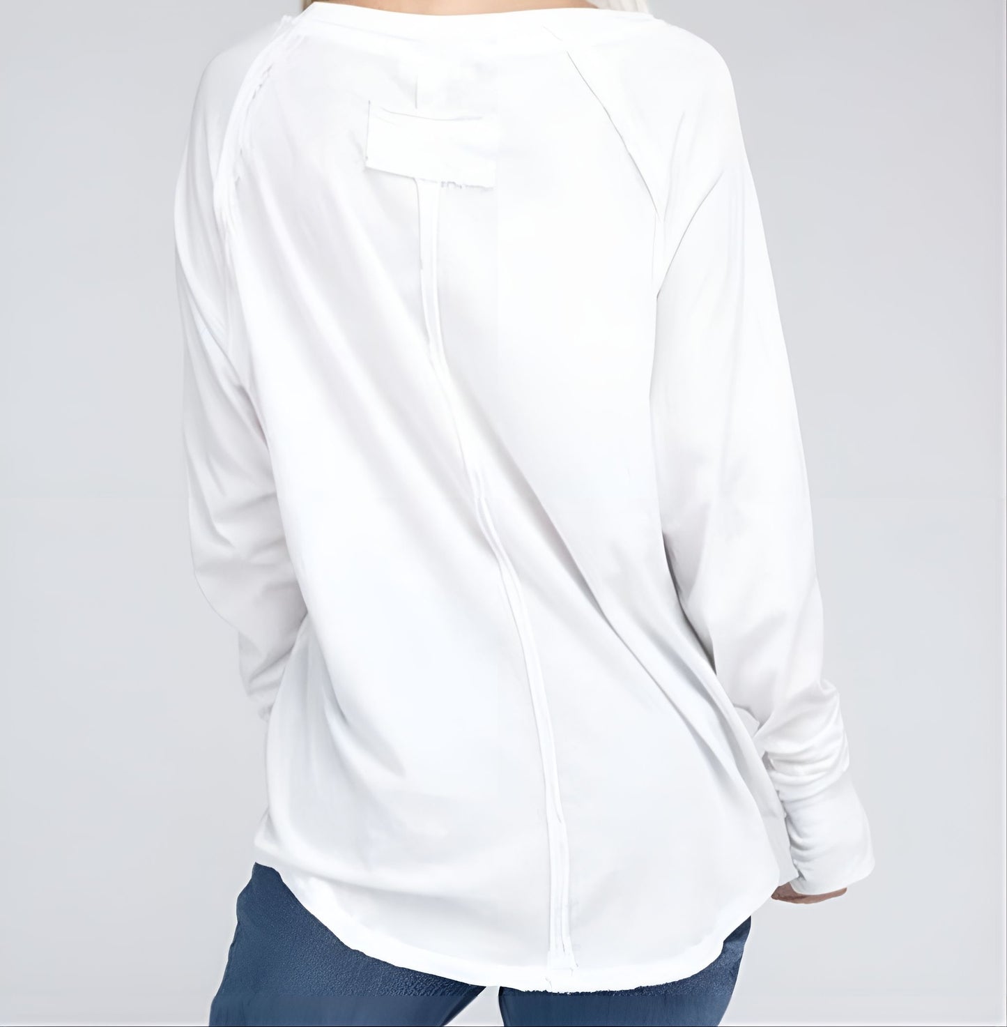 REAGAN COTTON RAGLAN SLEEVE THUMBHOLE TOP